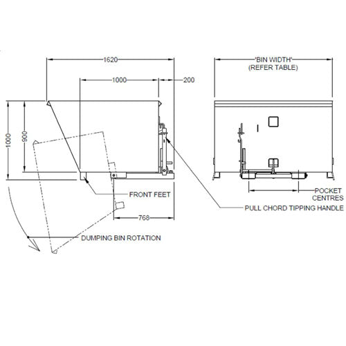 Heavy Duty Tip-Up Bins