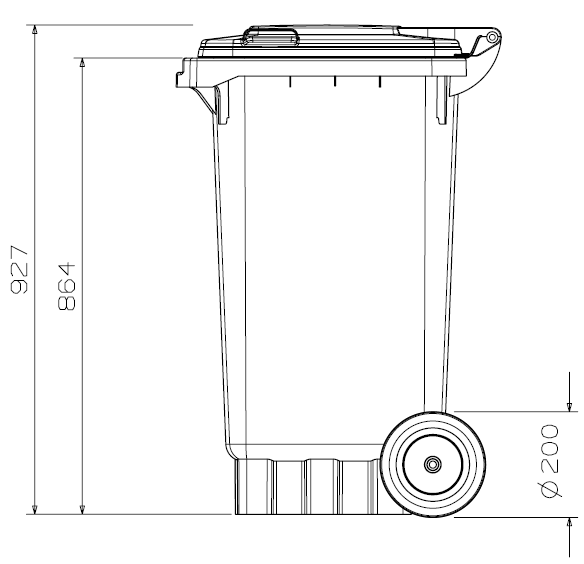 MGB140 Plastic Wheelie Bin 140L