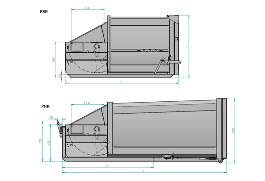 PSR - Wet Waste Compactor - Skip Lift