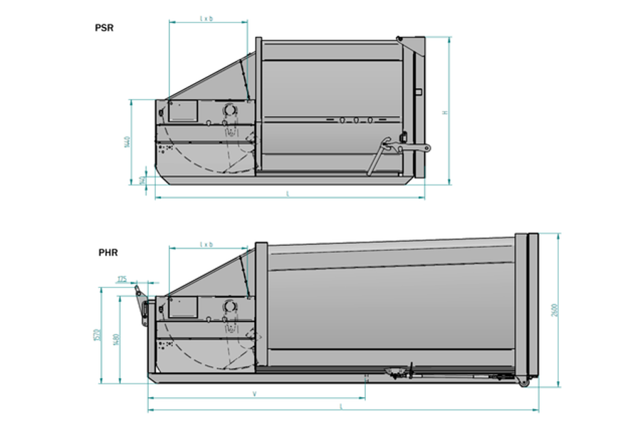 PHR - Wet Waste Compactor - Hook Lift